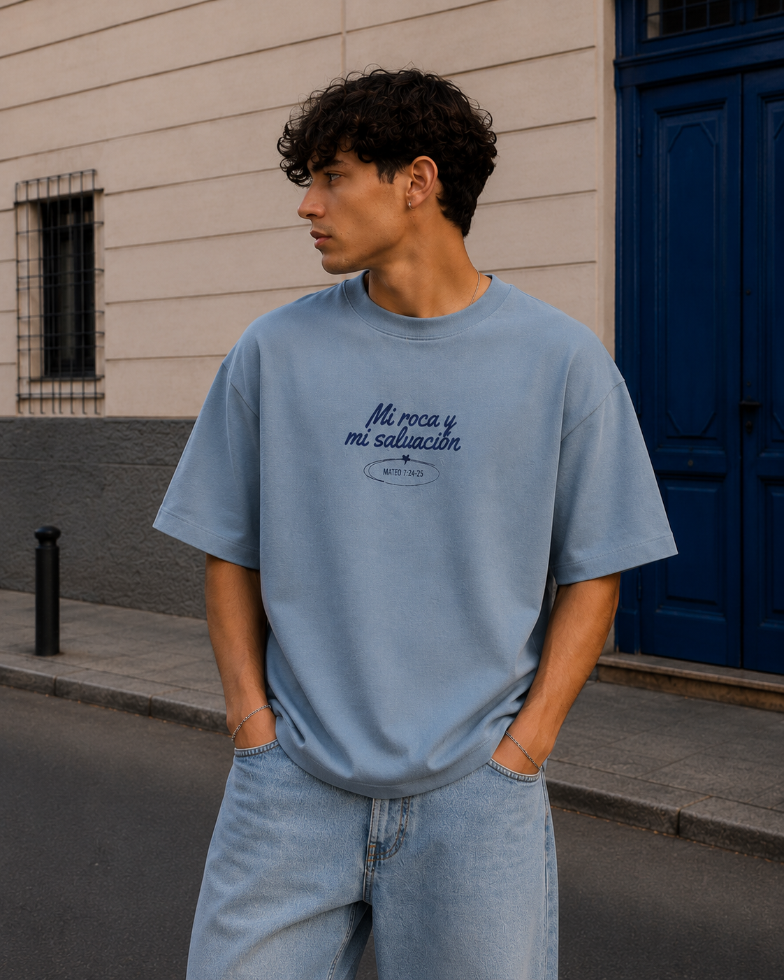 Camiseta Oversize El Señor es mi Roca y mi Salvación