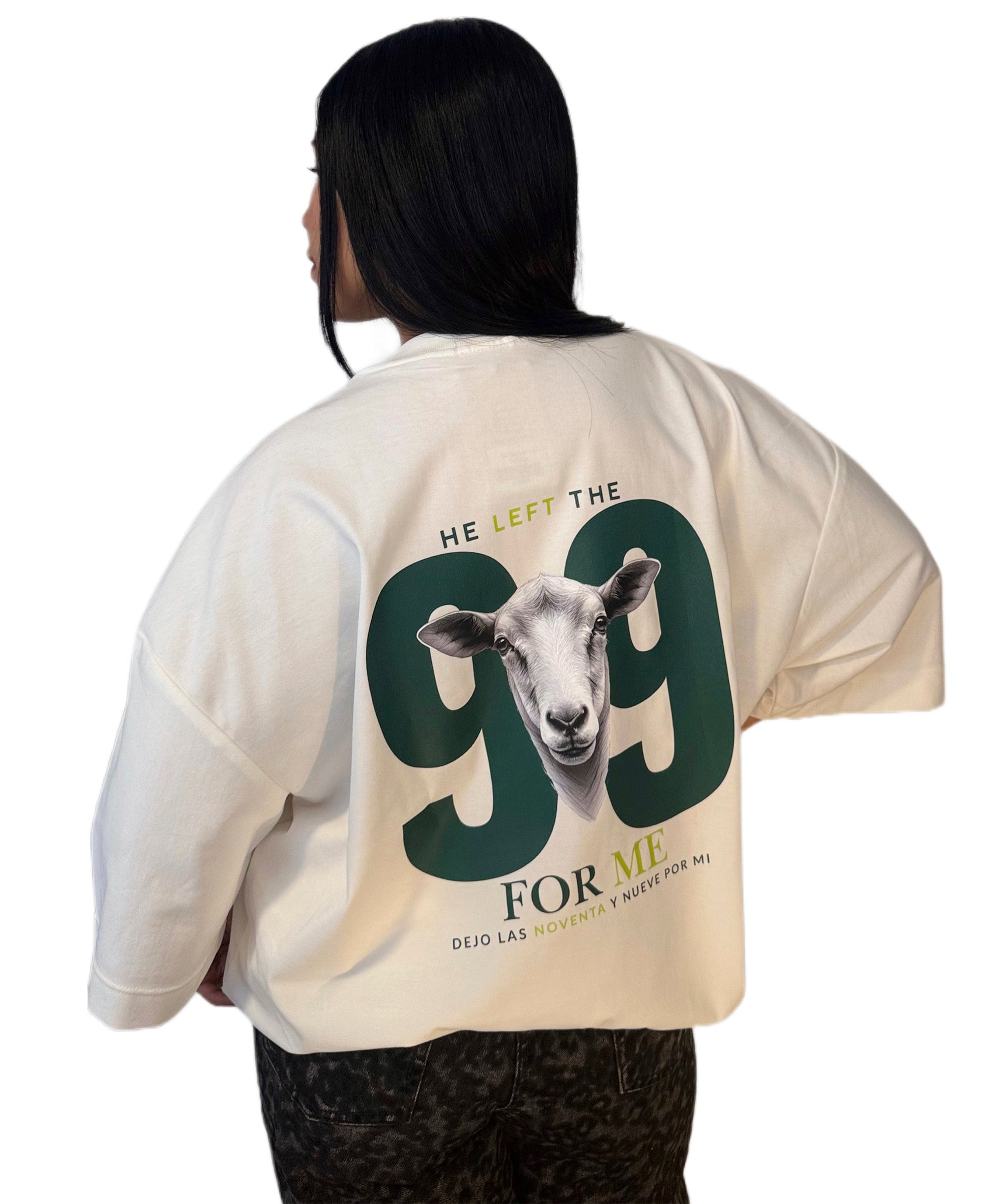 Camiseta Oversize Deja Las  99 y Va Por MI