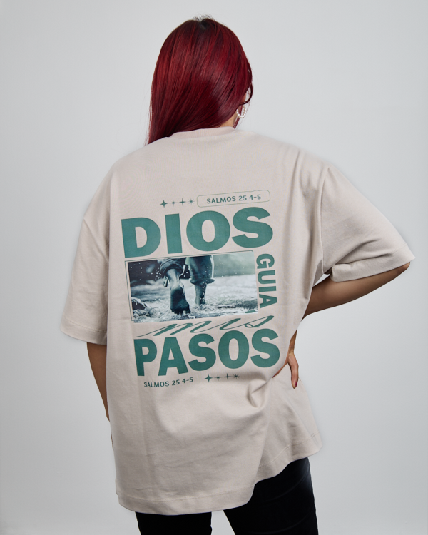 Camiseta Oversize Dios Guia Mis Pasos